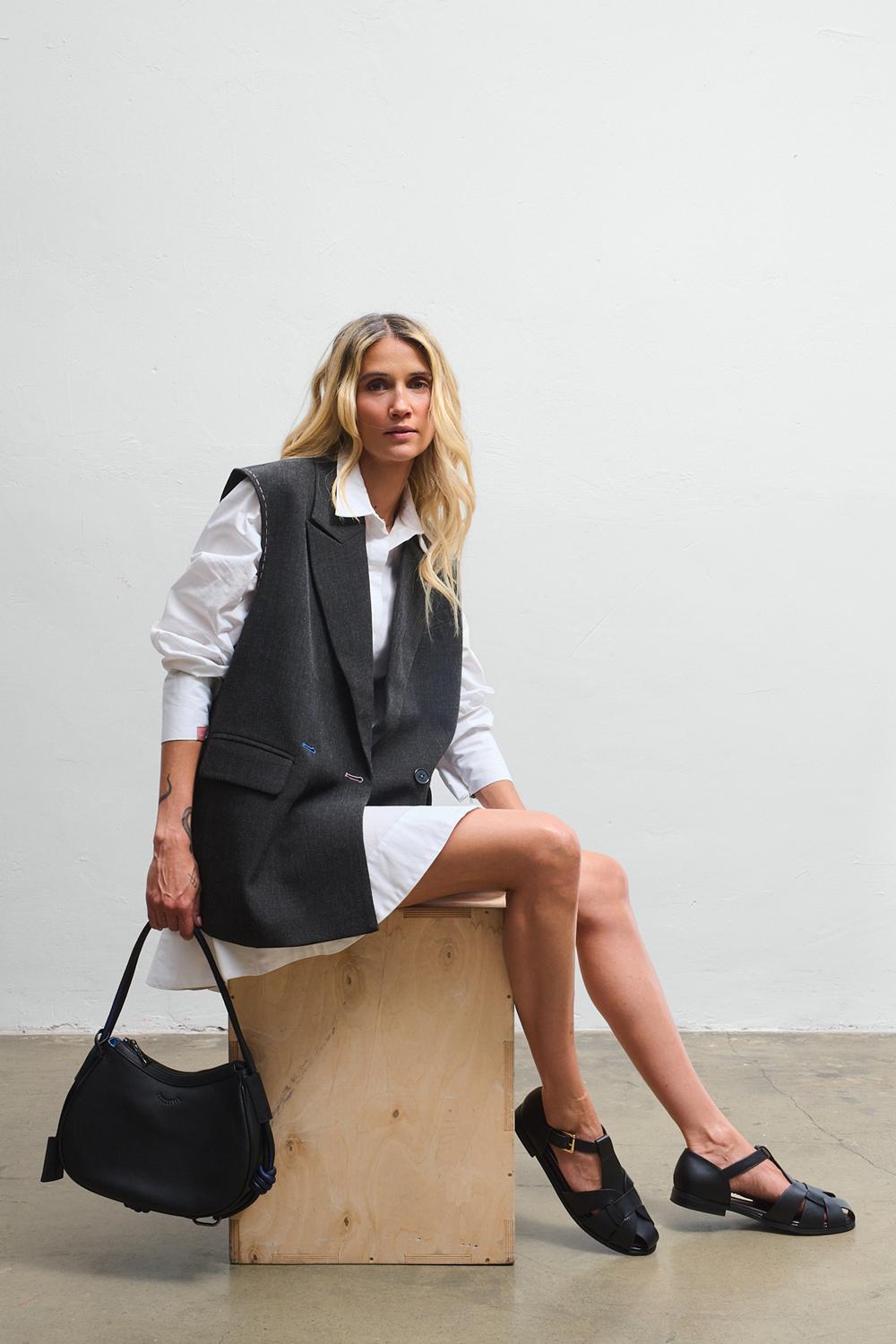 Half Moon Leather Handbag