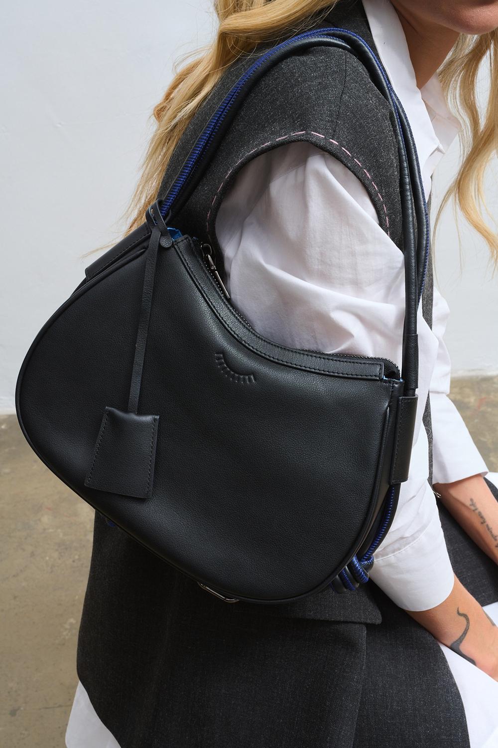 Half Moon Leather Handbag