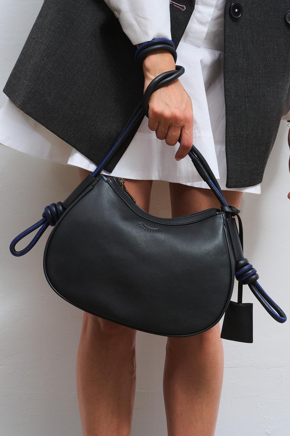 Half Moon Leather Handbag