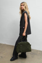 All My Things Suede Leather Handbag