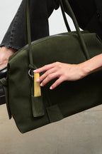 All My Things Suede Leather Handbag
