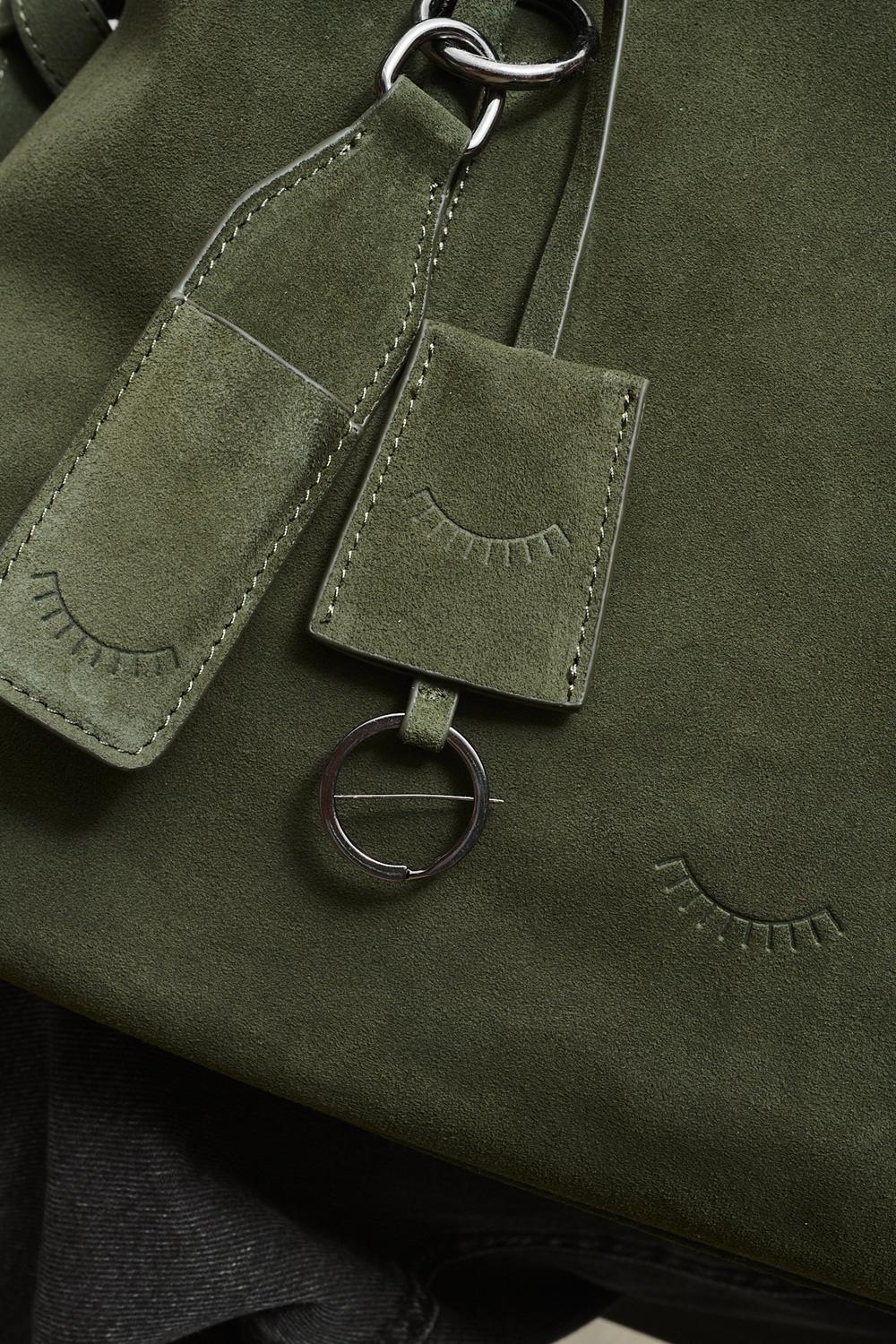 All My Things Suede Leather Handbag