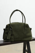 All My Things Suede Leather Handbag