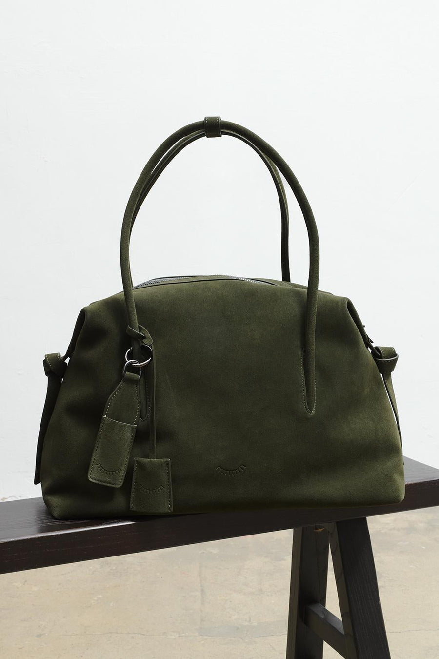 All My Things Suede Leather Handbag