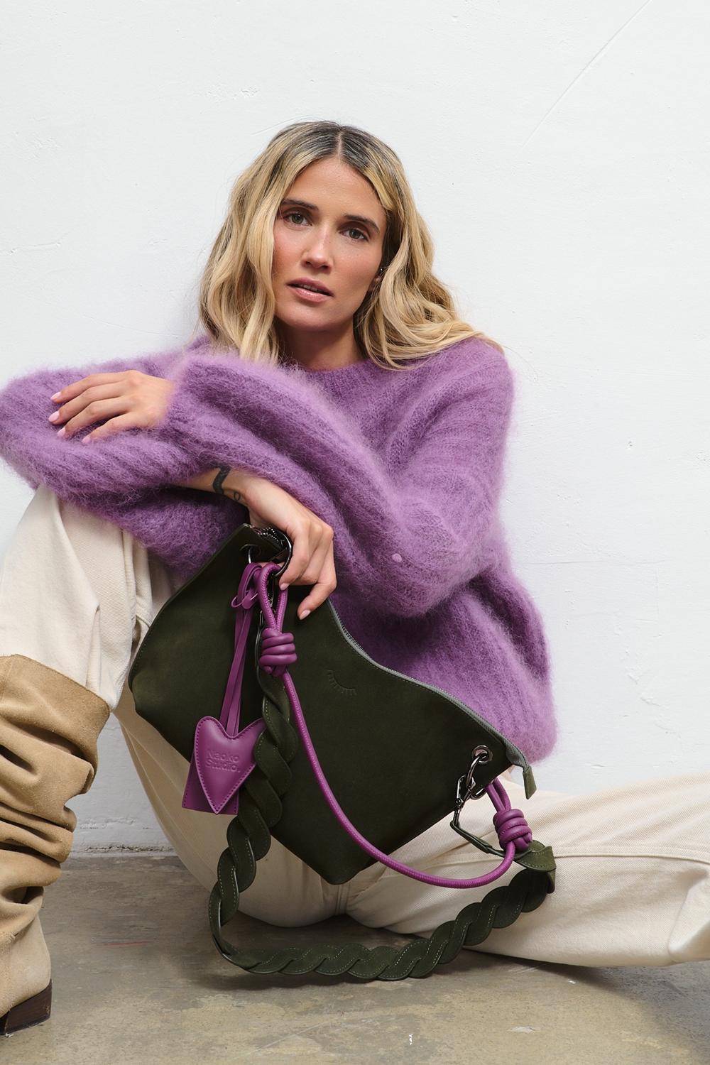 Tender One Suede Leather Handbag