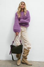 Tender One Suede Leather Handbag