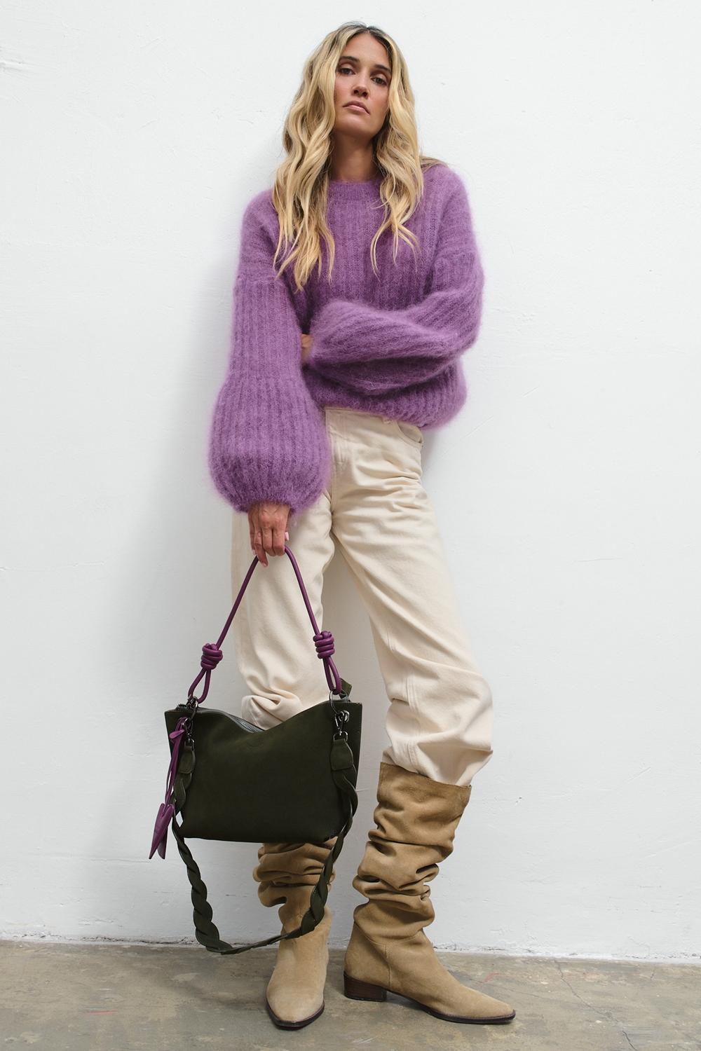 Tender One Suede Leather Handbag
