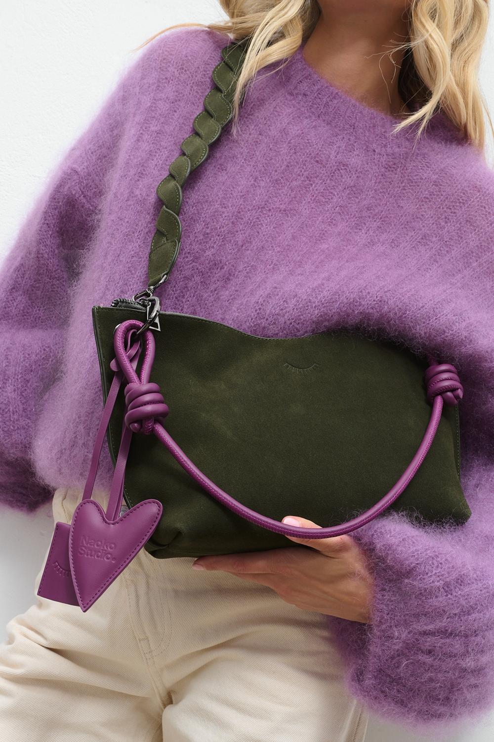 Tender One Suede Leather Handbag