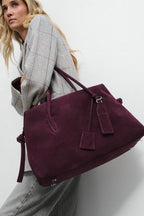 No Rush Suede Leather Handbag
