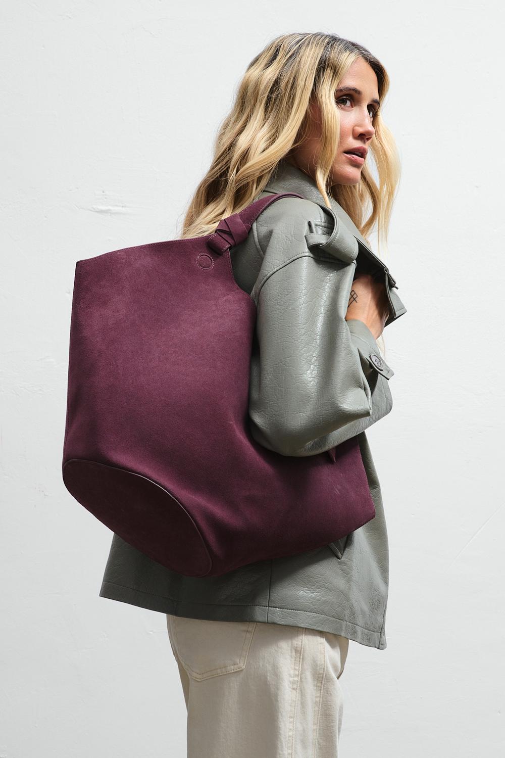 Pure Dimension Suede Leather Bag