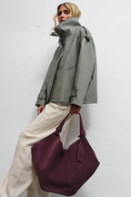 Pure Dimension Suede Leather Bag