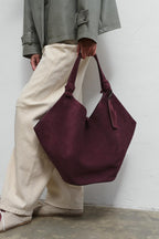 Pure Dimension Suede Leather Bag