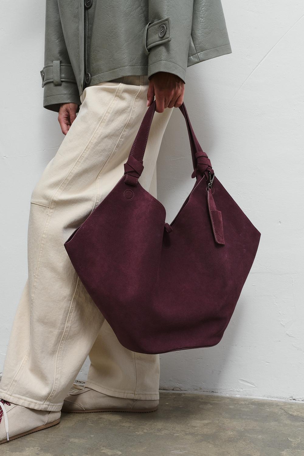 Pure Dimension Suede Leather Bag