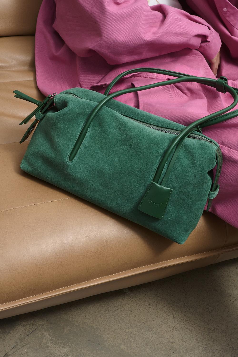 Quiet Thunder Suede Leather Handbag