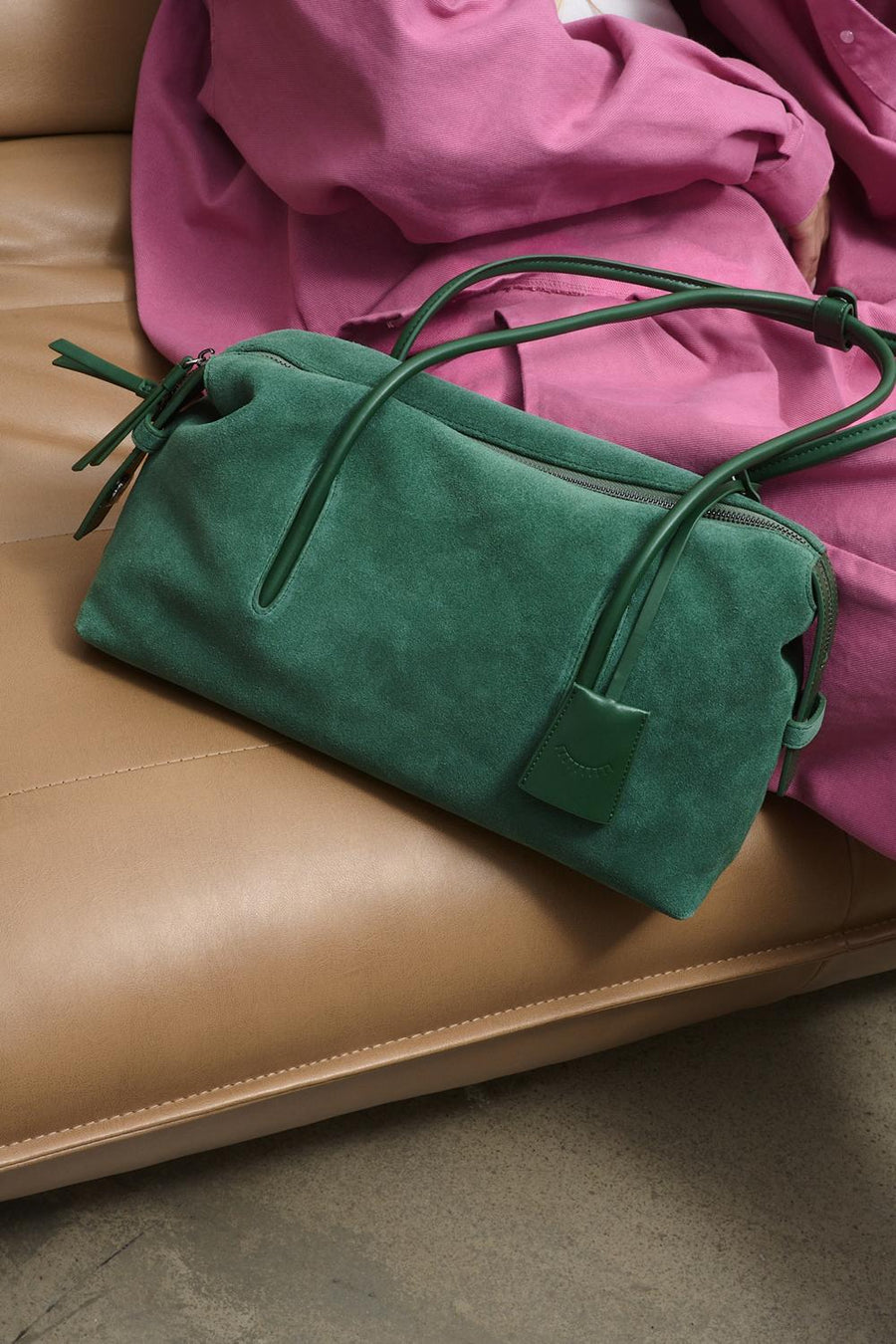 Quiet Thunder Suede Leather Handbag