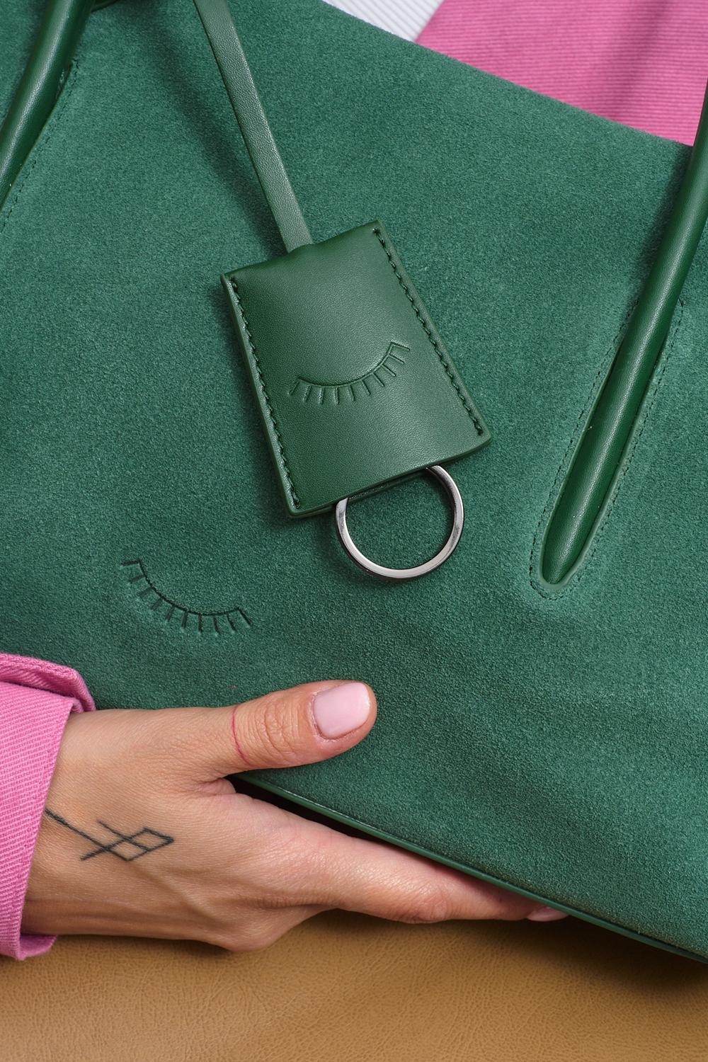 Quiet Thunder Suede Leather Handbag
