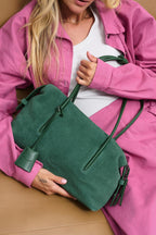 Quiet Thunder Suede Leather Handbag