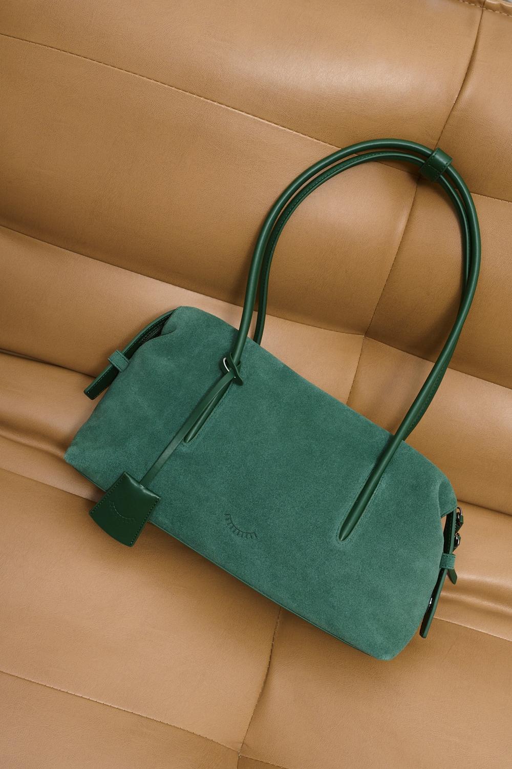 Quiet Thunder Suede Leather Handbag