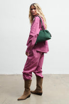 Quiet Thunder Suede Leather Handbag
