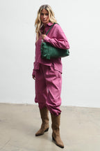 Quiet Thunder Suede Leather Handbag