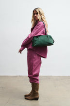 Quiet Thunder Suede Leather Handbag