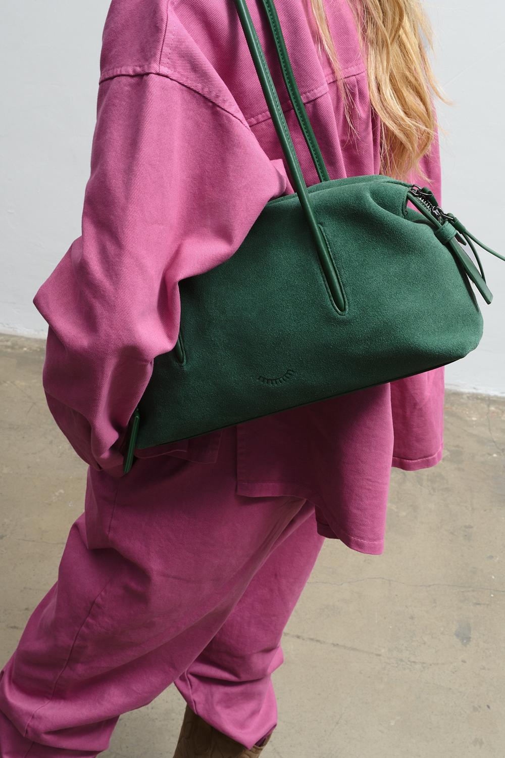 Quiet Thunder Suede Leather Handbag