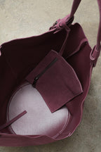 Pure Dimension Suede Leather Bag