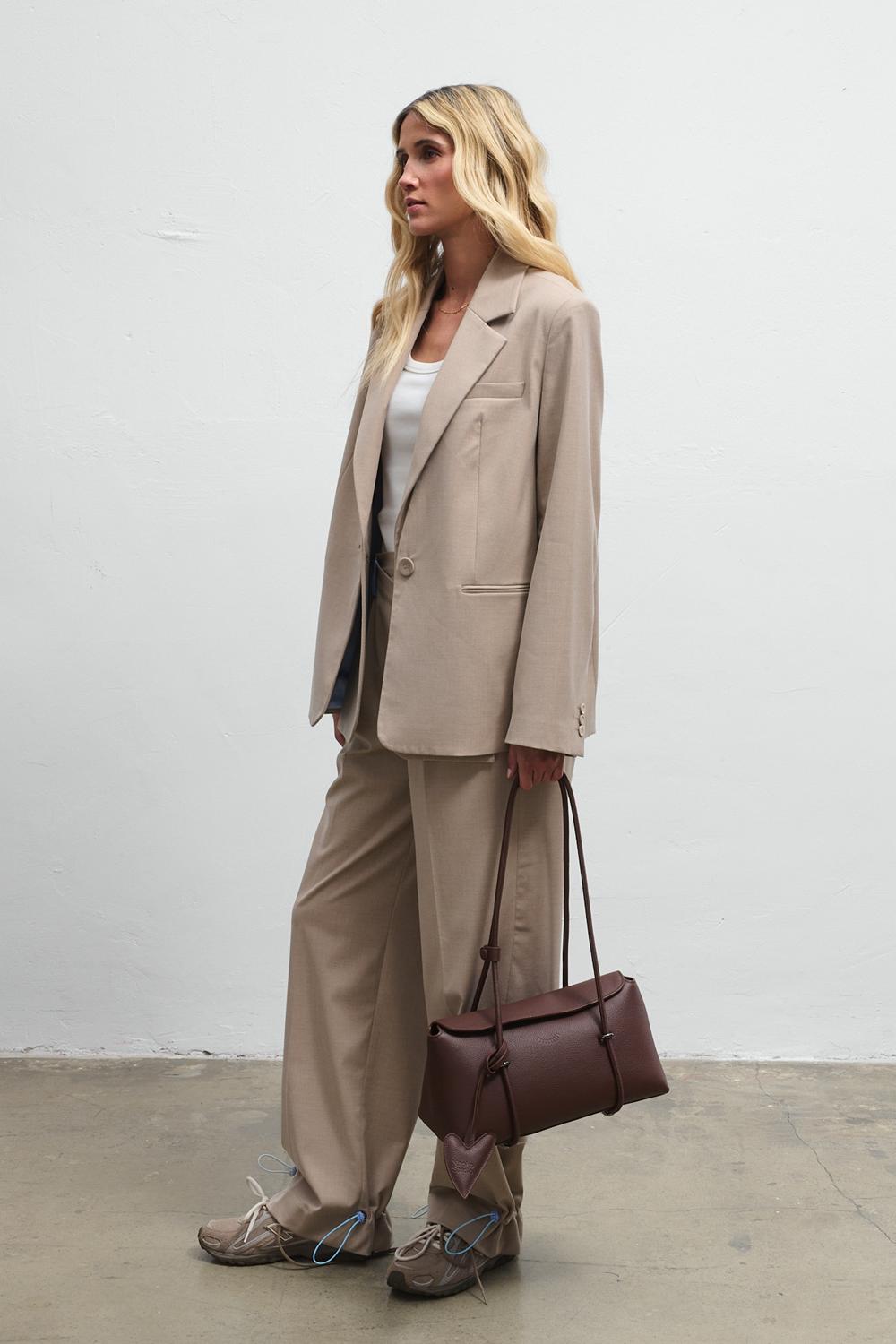 Bitter Chic Leather Baguette Handbag