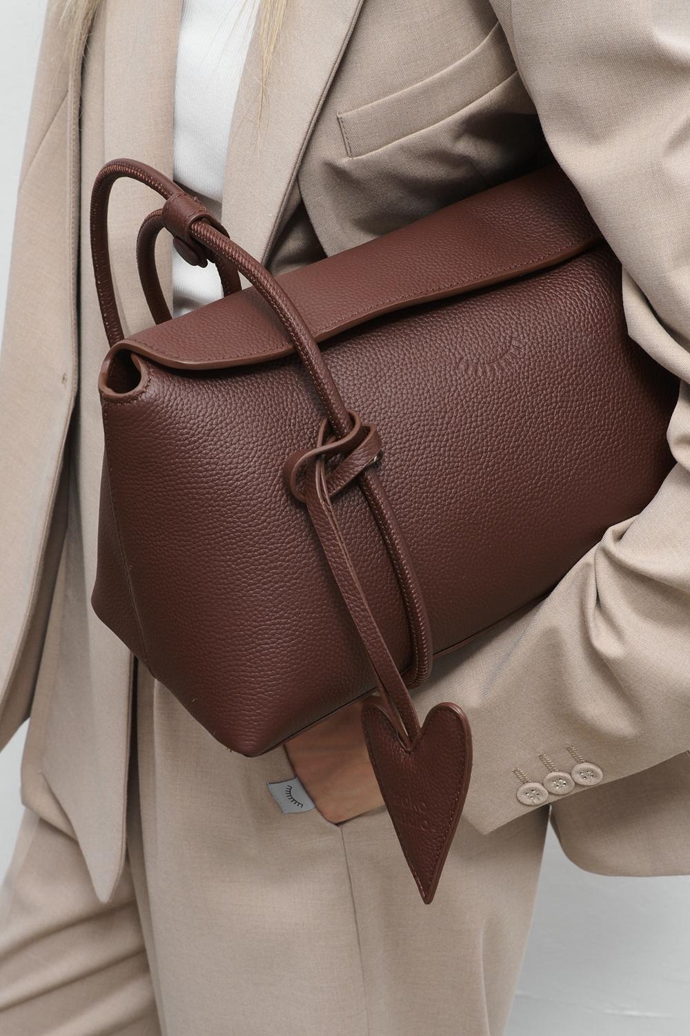 Bitter Chic Leather Baguette Handbag