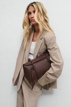 Bitter Chic Leather Baguette Handbag