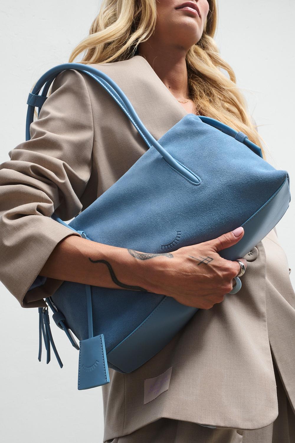 Luna Bay Suede Leather Handbag