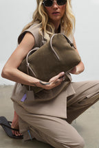 Full Swing Suede Leather Handbag
