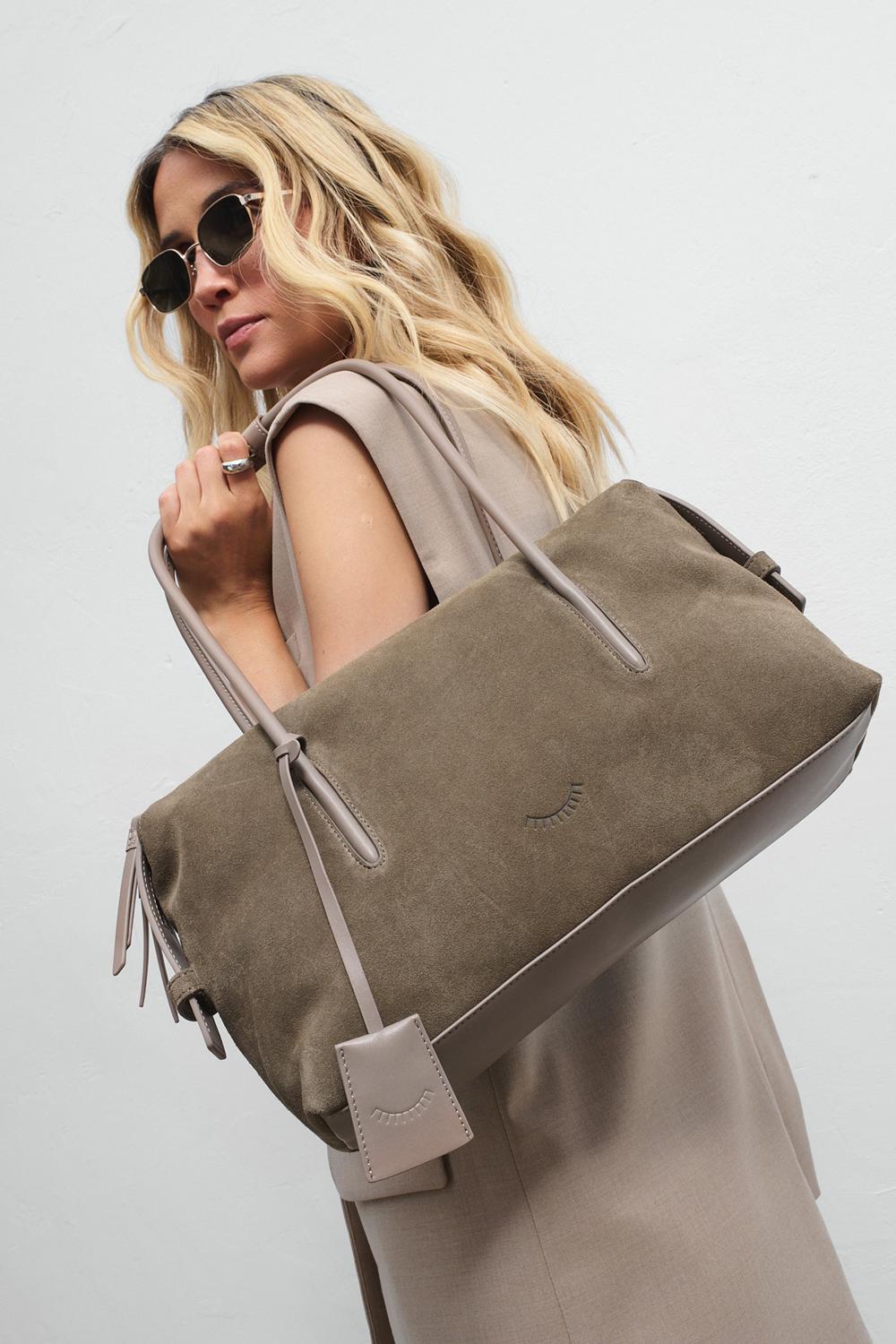 Full Swing Suede Leather Handbag