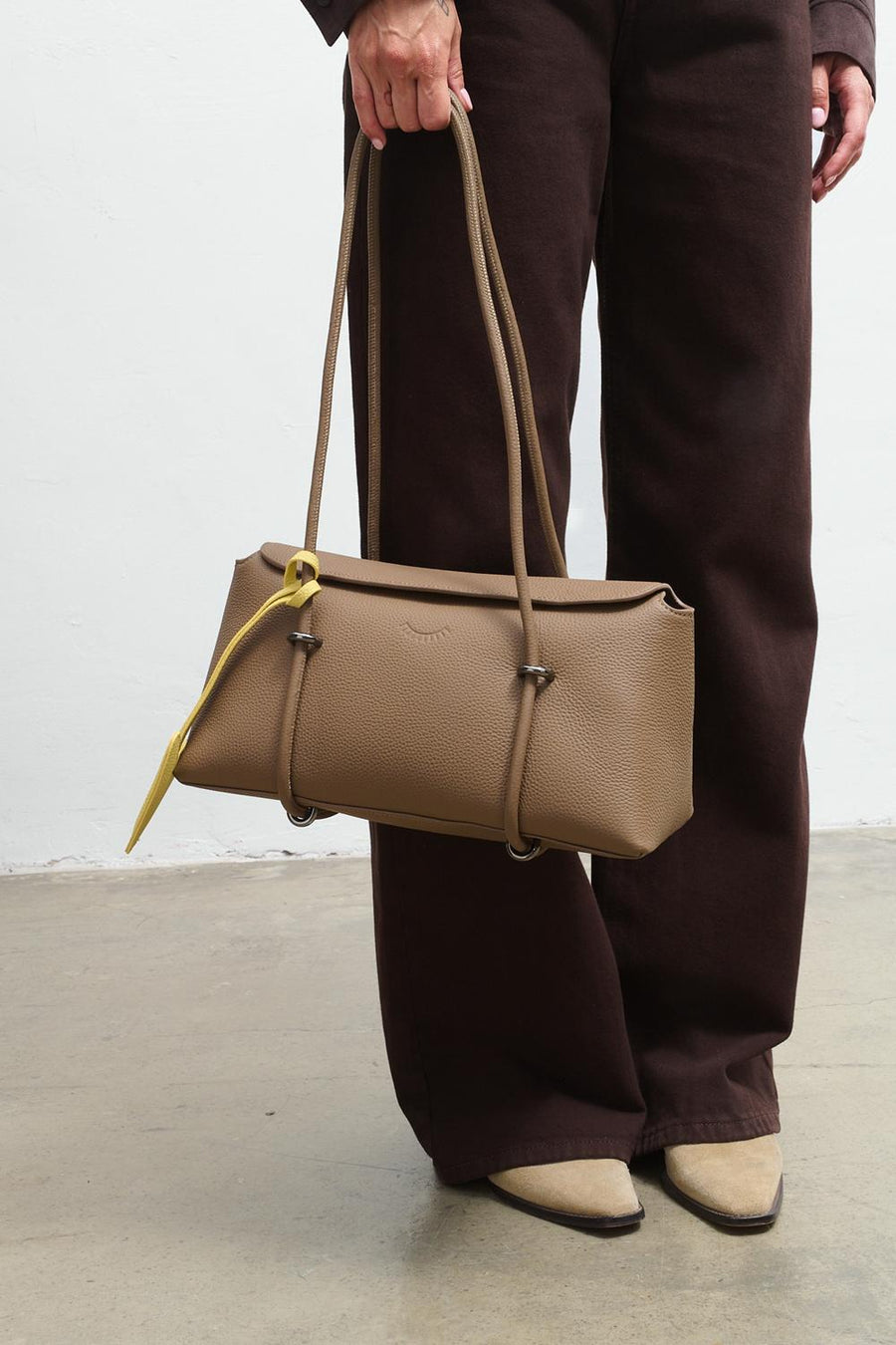 Quiet Agenda Leather Baguette Bag