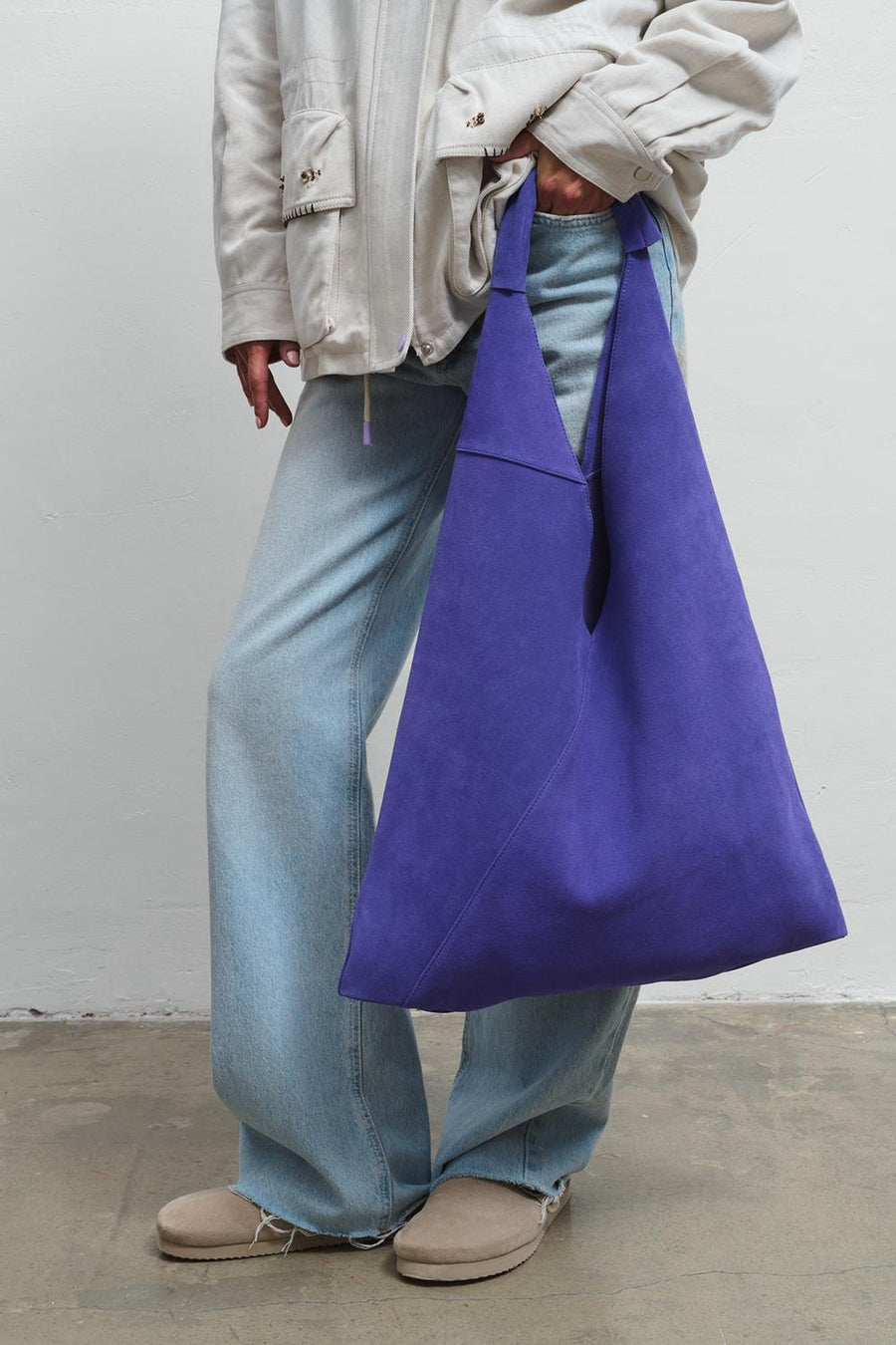 Loud Silence Suede Leather Shopper Bag