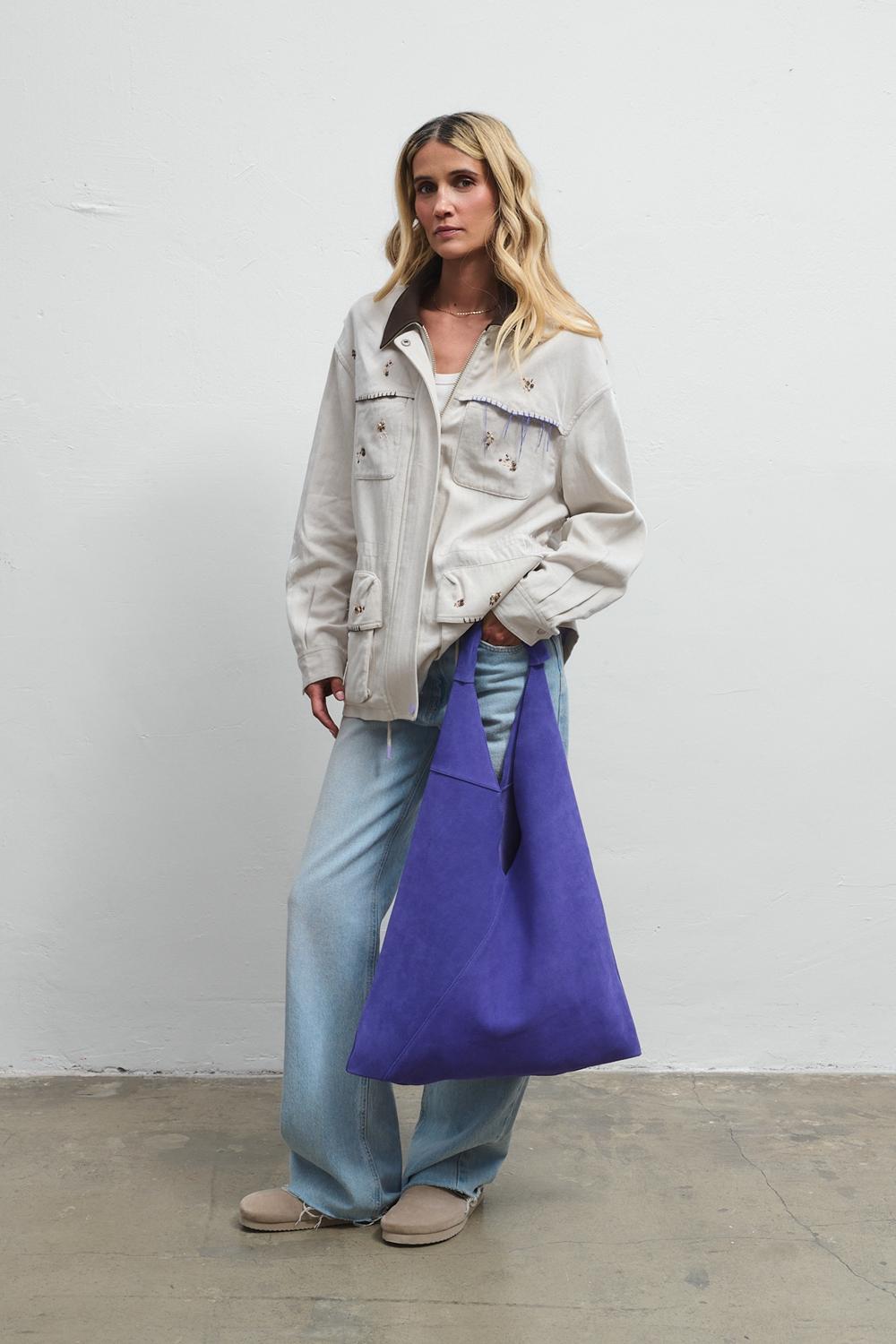 Loud Silence Suede Leather Shopper Bag