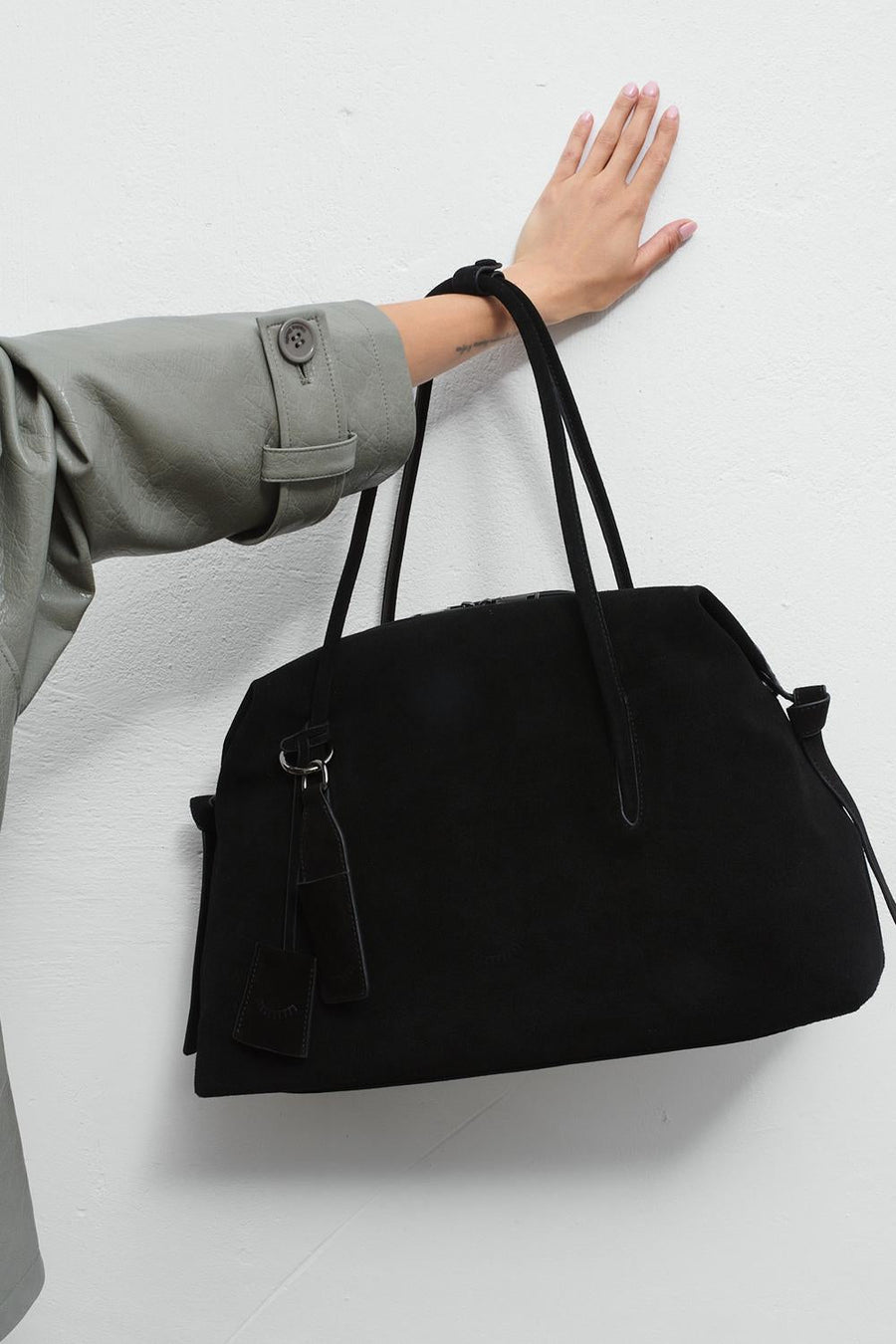Whole Story Suede Leather Handbag