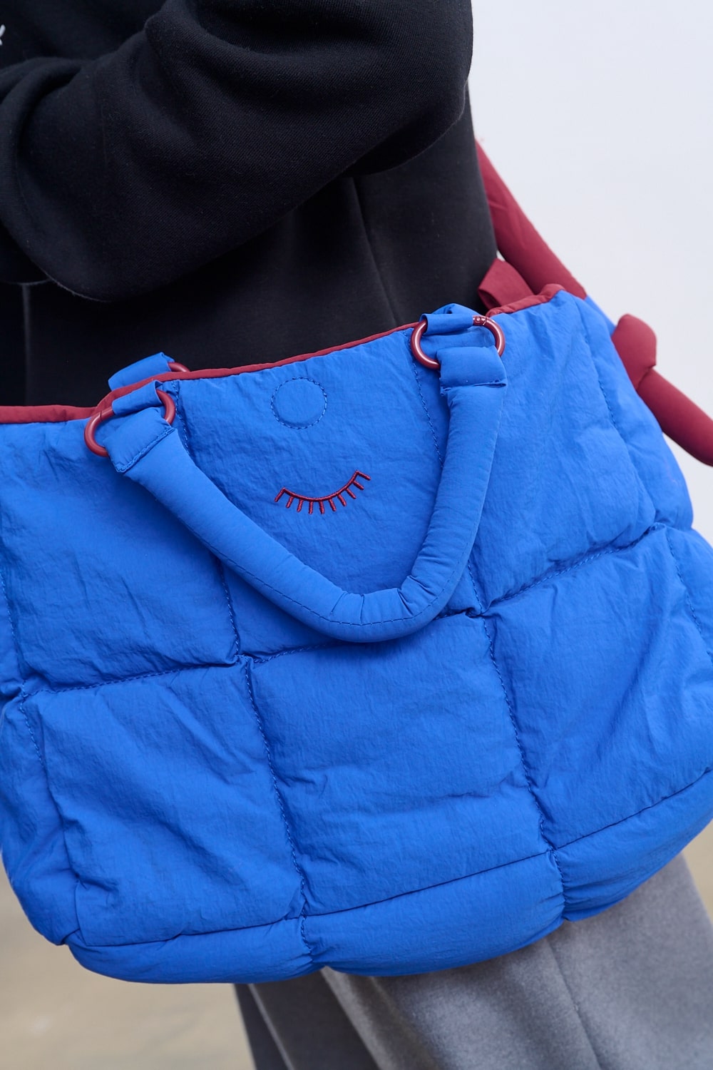 Navy Cloud reversible quilted bag – NAOKO-STORE.com