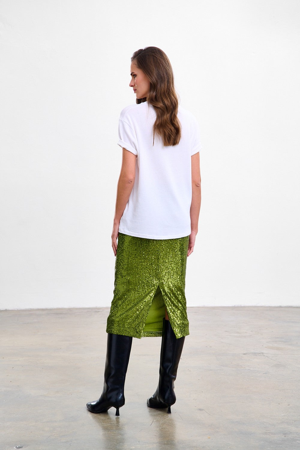Frosted Matcha sequin dress