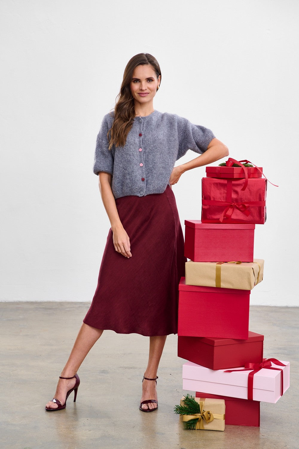 Silver Feather wollen mix vest