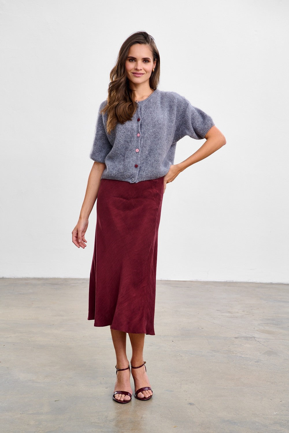 Silver Feather wollen mix vest