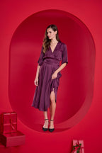 Midi-Kleid Plum Affair