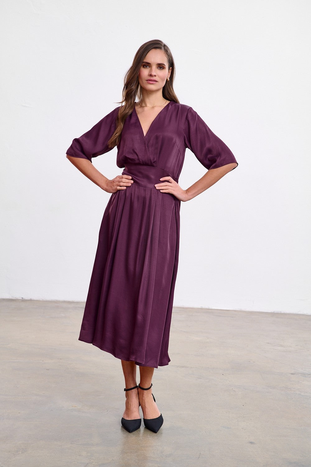 Midi-Kleid Plum Affair