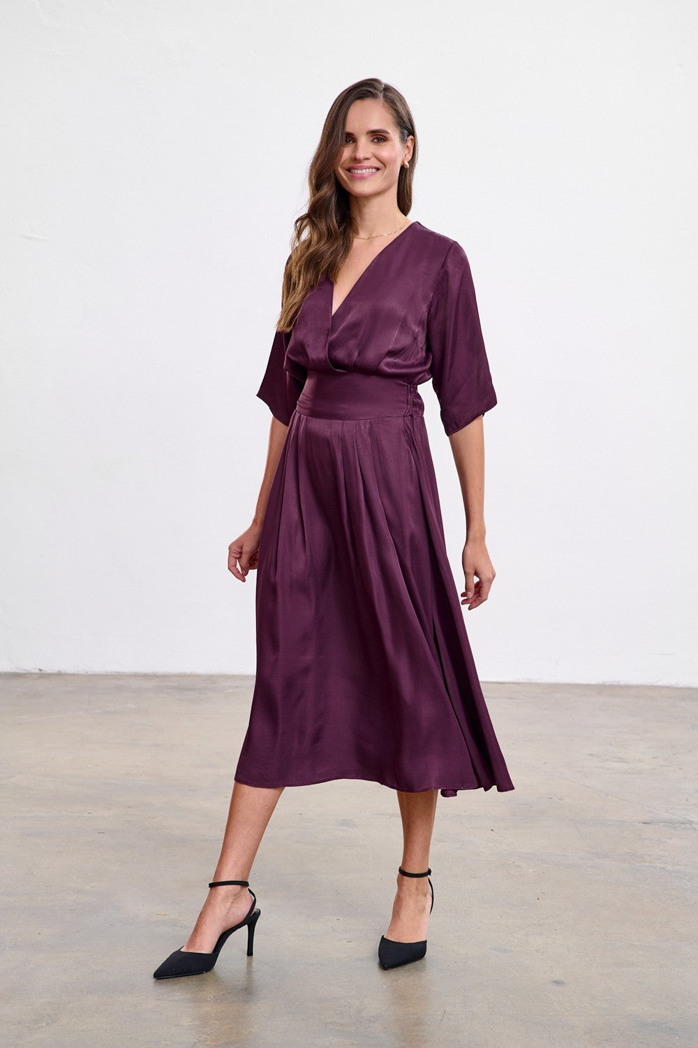 Midi-Kleid Plum Affair
