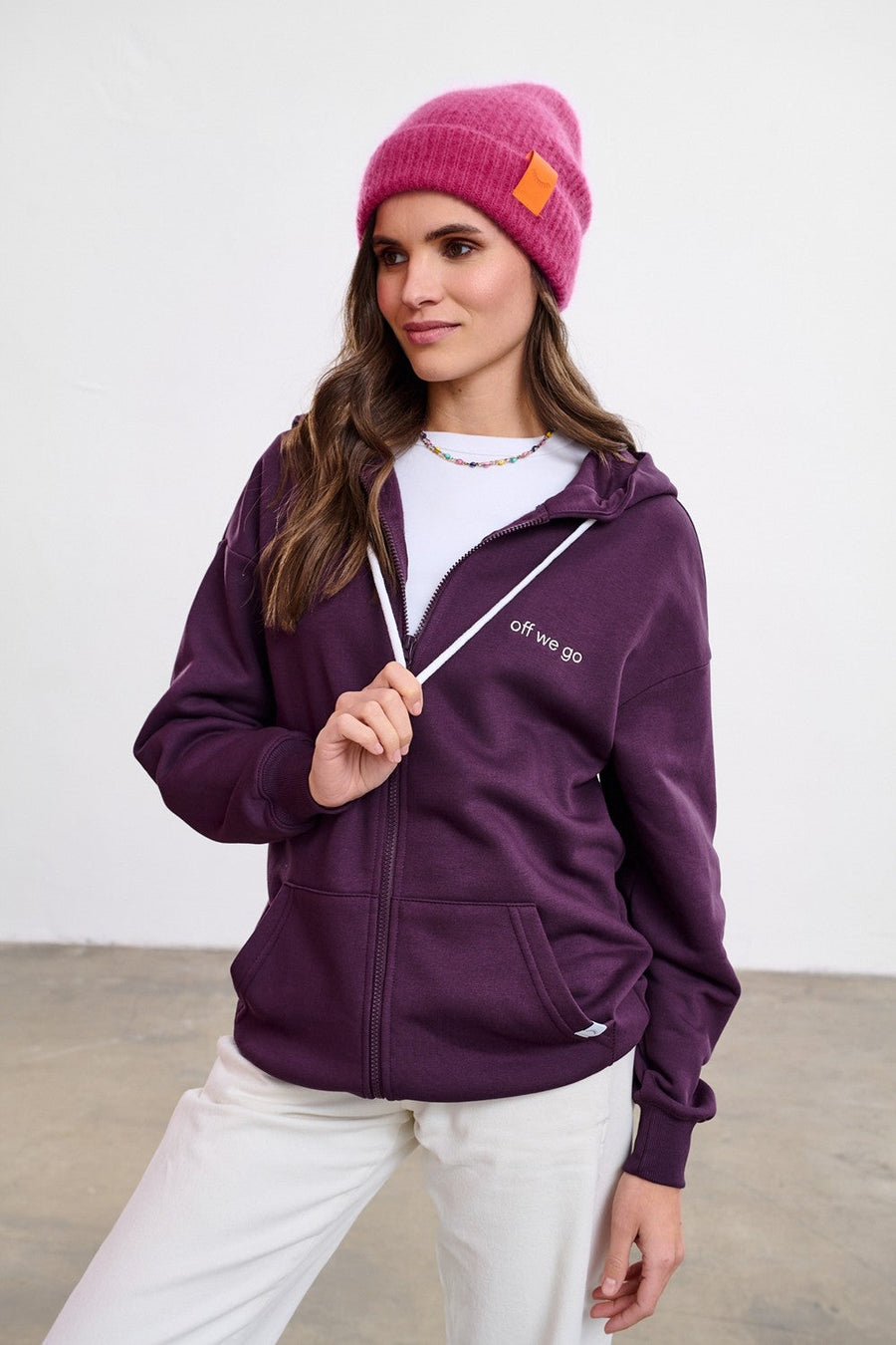 Off We Go kapucnis pulóver