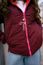 Poppy Loud Love wendbare Jacke mit Kapuze