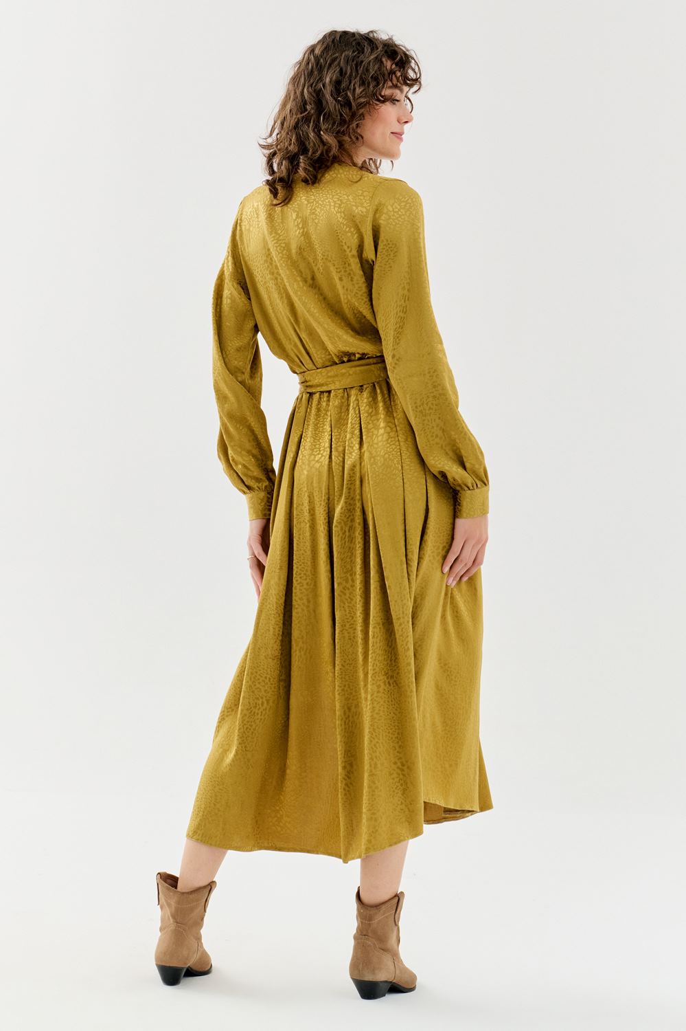 Golden Cedar waist dress