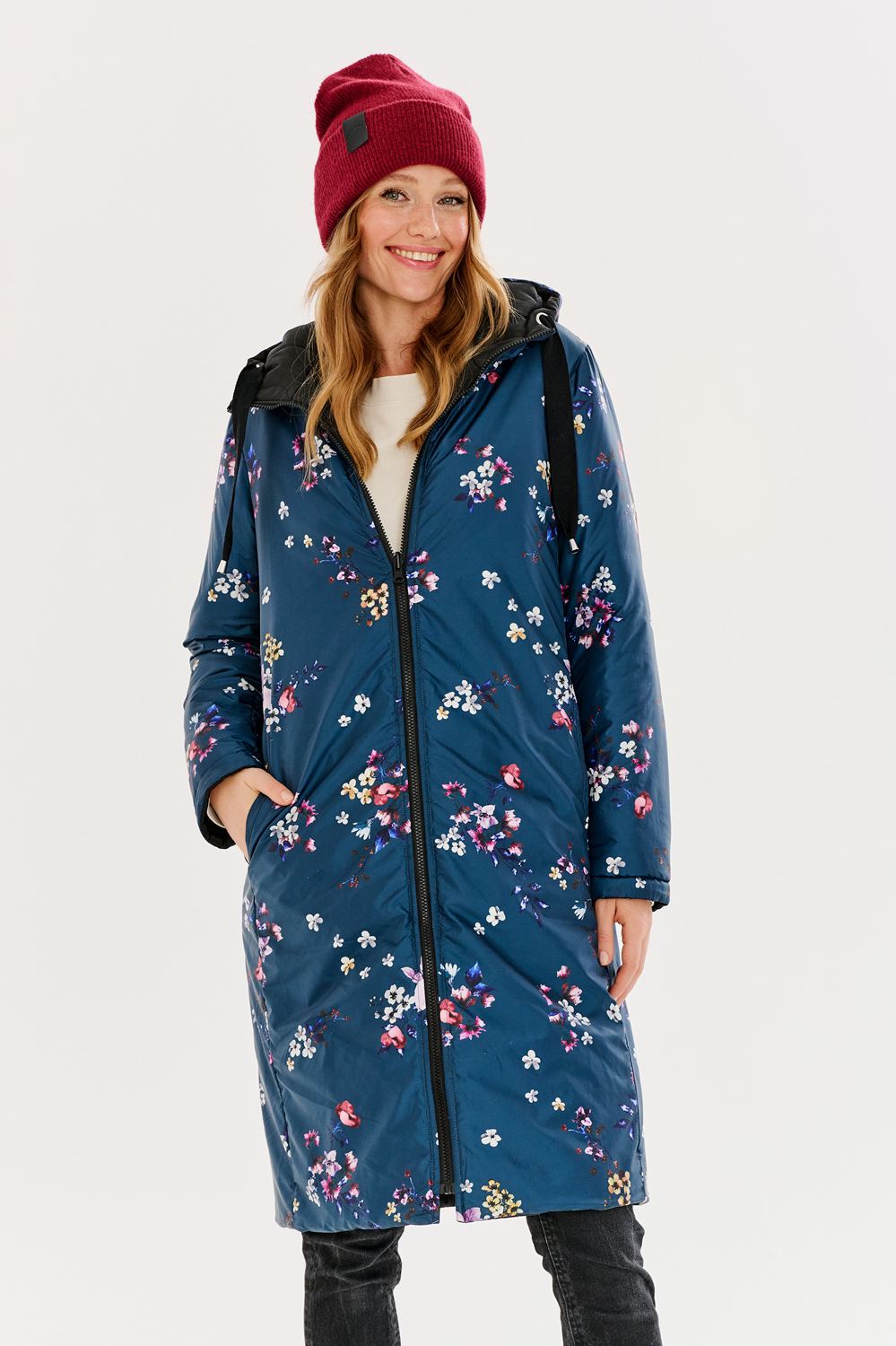 Emerald Garden double-sided quilted coat