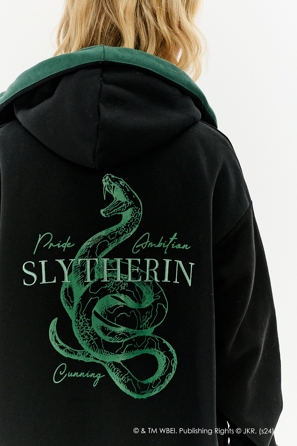 Slytherin oversize unzipped sweatshirt