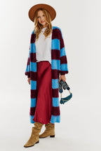 Lange Vest in Midnight Merlot